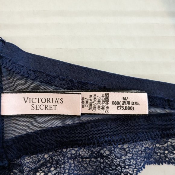 VICTORIA SECRET Women's Bralette  Size M  Navy Blue NWOT - Picture 6 of 6